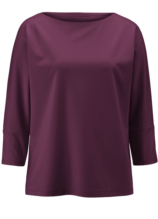 Klaus Modelle - Shirt mit rundem Halsausschnitt Klaus Modelle - Shirt mit rundem Halsausschnitt, in Größe 036 bis 052, in Farbe BORDEAUX