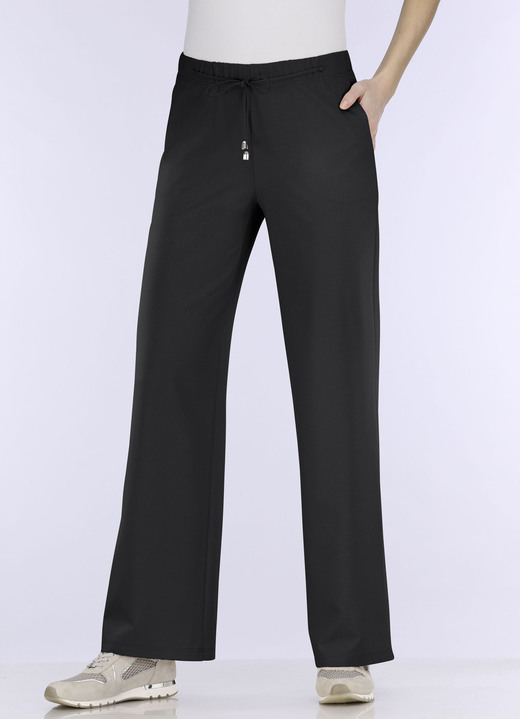 Klaus Modelle - Angesagte Hose in modischer Weite Ansicht 3 Klaus Modelle - Angesagte Hose in modischer Weite, in Größe 018 bis 052, in Farbe SCHWARZ Ansicht 3