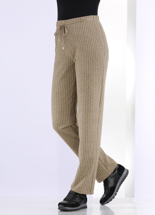 Damenmode - Hose im Joggpant-Style, in Größe 018 bis 052, in Farbe CAMEL-SCHWARZ Ansicht 3