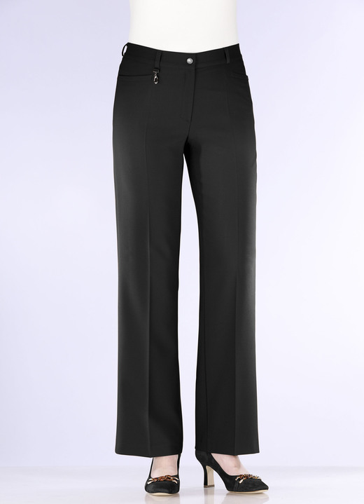 Hosen - Elegante Hose mit apartem Zieranhänger, in Größe 019 bis 054, in Farbe COGNAC Ansicht 9