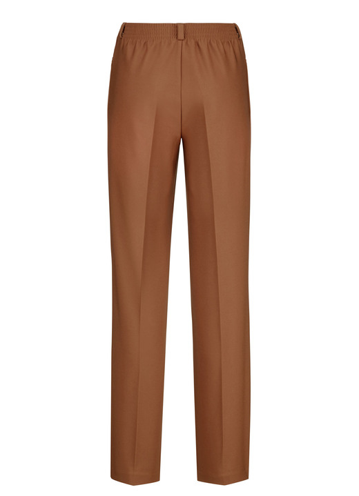 Hosen - Elegante Hose mit apartem Zieranhänger, in Größe 019 bis 054, in Farbe COGNAC Ansicht 2