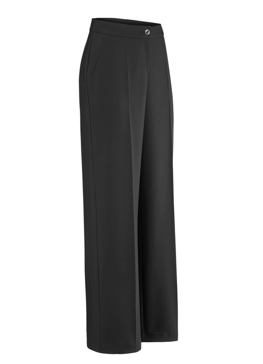 Hosen - Hose in bequemer Weite Ansicht 1 Hosen - Hose in bequemer Weite, in Größe 018 bis 052, in Farbe SCHWARZ Ansicht 1