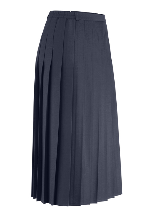 Röcke - Rock mit figurgünstigen Rundumfalten, in Größe 019 bis 054, in Farbe MARINE Ansicht 2