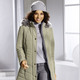 Jacken, Mäntel, Blazer - Longjacke mit abnehmbarem Kunstpelz-Besatz – Farbe HELLGRÜN – Ansicht 2 Jacken, Mäntel, Blazer - Longjacke mit abnehmbarem Kunstpelz-Besatz, in Größe 038 bis 054, in Farbe SCHOKOBRAUN – Farbe HELLGRÜN – Ansicht 2