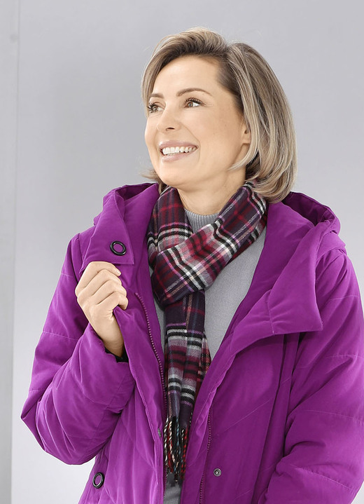 Tücher & Schals - Schal mit Karodessin, in Farbe BEERE-BUNT Ansicht 2