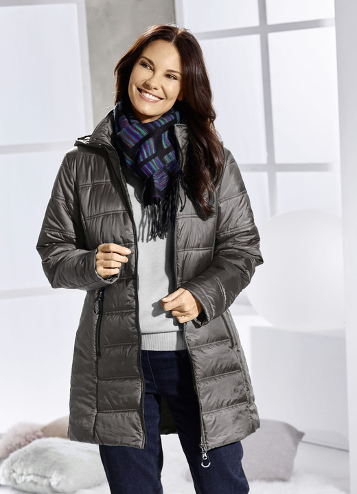 Jacken, Mäntel, Blazer - Jacke mit 2-Wege-Reißverschluss Jacken, Mäntel, Blazer - Jacke mit 2-Wege-Reißverschluss, in Größe 036 bis 052, in Farbe GRAFIT