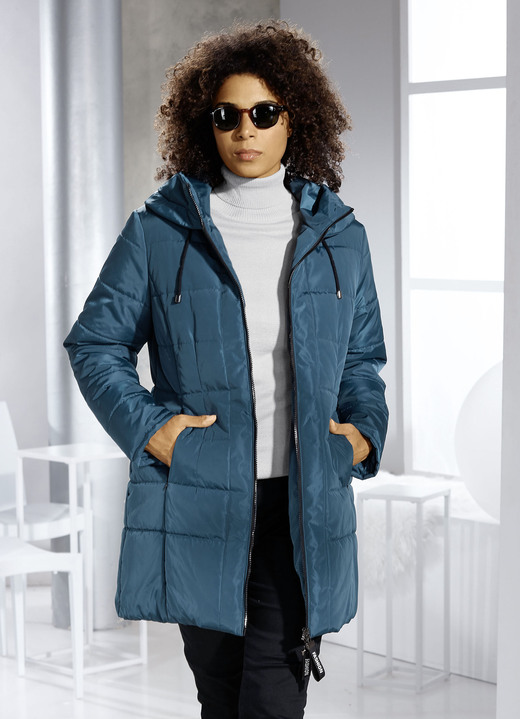 Jacken, Mäntel, Blazer - Longjacke mit 2-Wege-Reißverschluss, in Größe 038 bis 054, in Farbe LAGUNE Ansicht 2