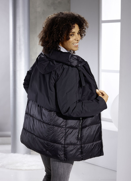 Jacken, Mäntel, Blazer - Funktionsjacke in angesagtem Materialmix, in Größe 034 bis 052, in Farbe SCHWARZ Ansicht 3