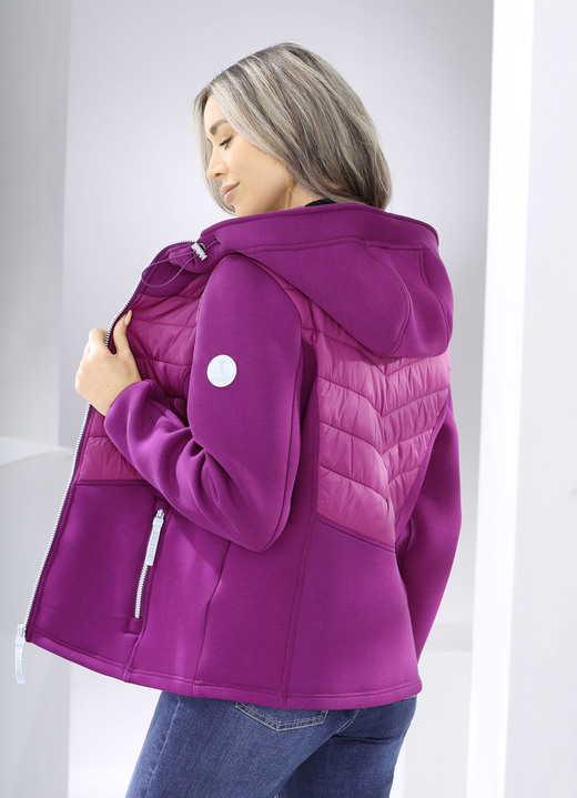 Jacken, Mäntel, Blazer - Jacke im Materialmix, in Größe 034 bis 050, in Farbe ZYKLAM Ansicht 4