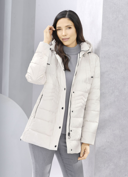 - Funktionsjacke mit Längssteppung seitlich, in Größe 036 bis 054, in Farbe CREME Ansicht 3