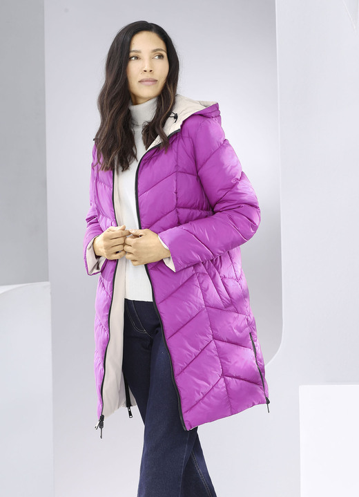 Jacken, Mäntel, Blazer - Wende-Kurzmantel mit fester Kapuze Ansicht 2 Jacken, Mäntel, Blazer - Wende-Kurzmantel mit fester Kapuze, in Größe 034 bis 050, in Farbe PINK-SAND Ansicht 2