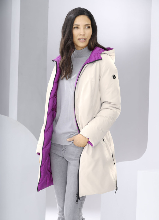 Jacken, Mäntel, Blazer - Wende-Kurzmantel mit fester Kapuze Ansicht 3 Jacken, Mäntel, Blazer - Wende-Kurzmantel mit fester Kapuze, in Größe 034 bis 050, in Farbe PINK-SAND Ansicht 3