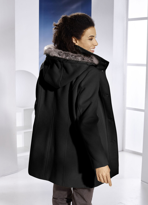 Jacken, Mäntel, Blazer - Jacke mit abnehmbarem Kubstpelz-Besatz, in Größe 019 bis 054, in Farbe KORK Ansicht 4