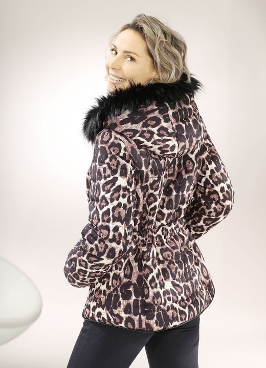Jacken, Mäntel, Blazer - Jacke mit Stretchgürtel Ansicht 4 Jacken, Mäntel, Blazer - Jacke mit Stretchgürtel, in Größe 034 bis 050, in Farbe SCHWARZ-COGNAC Ansicht 4