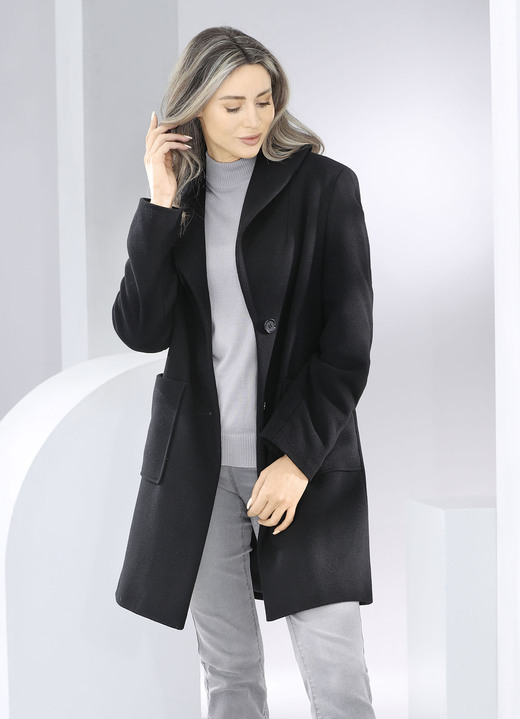 Jacken, Mäntel, Blazer - Kurzmantel mit Knopfleiste Ansicht 3 Jacken, Mäntel, Blazer - Kurzmantel mit Knopfleiste, in Größe 036 bis 054, in Farbe SCHWARZ Ansicht 3