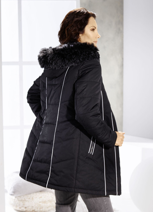 Jacken, Mäntel, Blazer - Jacke mit Kontrastpaspelierungen Ansicht 2 Jacken, Mäntel, Blazer - Jacke mit Kontrastpaspelierungen, in Größe 019 bis 054, in Farbe SCHWARZ Ansicht 2