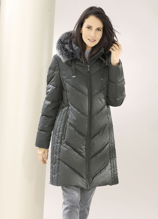 Jacken, Mäntel, Blazer - Funktions-Kurzmantel mit fester Kapuze, in Größe 036 bis 054, in Farbe GRAFIT Ansicht 1