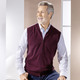Hemden, Pullover & Shirts - Weste mit durchgehendem Reißverschluss in 4 Farben, in Größe L(52/54) bis XXL(60/62), in Farbe BORDEAUX – Farbe BORDEAUX – Ansicht 2