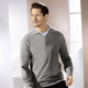 Hemden, Pullover & Shirts - Polopullover mit kurzer Knopfleiste in 4 Farben, in Größe L(52/54) bis XXL(60/62), in Farbe GRAU MELIERT