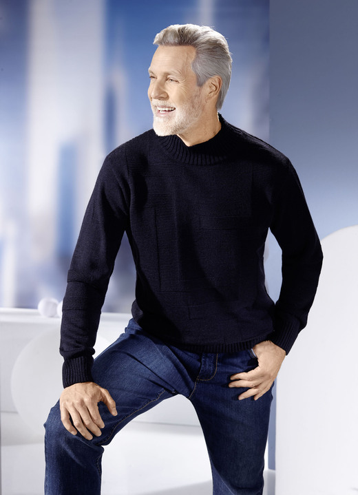 Hemden, Pullover & Shirts - Pullover mit Strukturdessin in 3 Farben Ansicht 5 Hemden, Pullover & Shirts - Pullover mit Strukturdessin in 3 Farben, in Größe 046 bis 062, in Farbe WOLLWEISS Ansicht 5