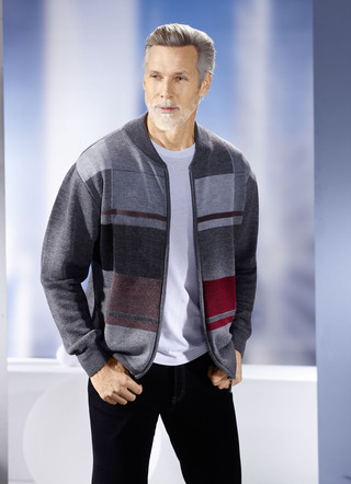 Jacke mit durchgehendem Reißverschluss in 2 Farben