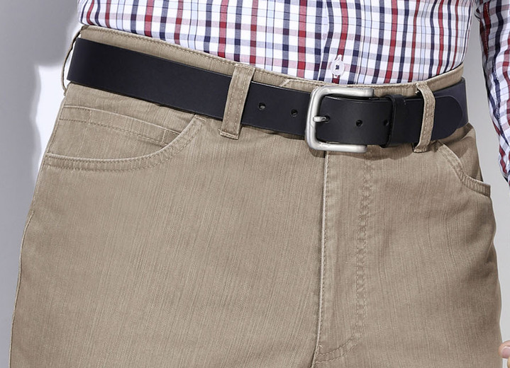 Accessoires    - GINO GALANTE, modischer Herren-Gürtel inkl. Box, 3,5 cm breit, in Größe 095 bis 135, in Farbe SCHWARZ Ansicht 2