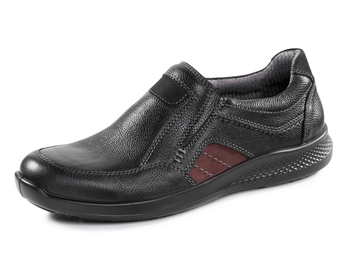 Slipper & Schnürschuhe - Slipper mit Klimamembrane ausgestattet Slipper & Schnürschuhe - Slipper mit Klimamembrane ausgestattet, in Größe 040 bis 046, in Farbe SCHWARZ-BORDEAUX