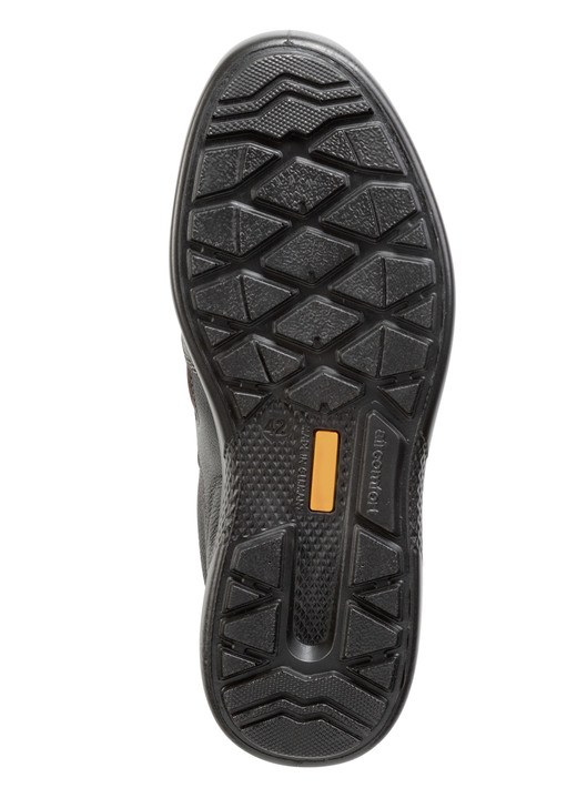 Slipper & Schnürschuhe - Schnürschuh aus Nappaleder mit Nubukleder-Besätzen, in Größe 040 bis 046, in Farbe SCHWARZ-BORDEAUX Ansicht 3