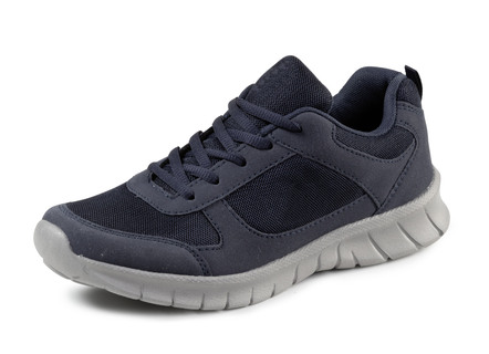 Schnür-Sneaker aus Synthetik und weichem Textilmaterial