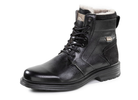 Schnür-Stiefel mit echtem Lammfellfutter