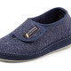 Hausschuhe - Komfortable Herren-Hausschuhe, mit anatomisch geformtem Fußbett, in Größe 040 bis 046, in Farbe MARINE – Farbe MARINE – Ansicht 1