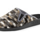 Hausschuhe - Pantoffel aus gemustertem Textilmaterial, in Größe 040 bis 046, in Farbe GRAU-MULTICOLOR – Farbe GRAU-MULTICOLOR – Ansicht 1