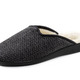 Mode - Textil-Pantoffel mit Warmfutter aus reiner Wolle, in Größe 040 bis 046, in Farbe ANTHRAZIT – Farbe ANTHRAZIT – Ansicht 1