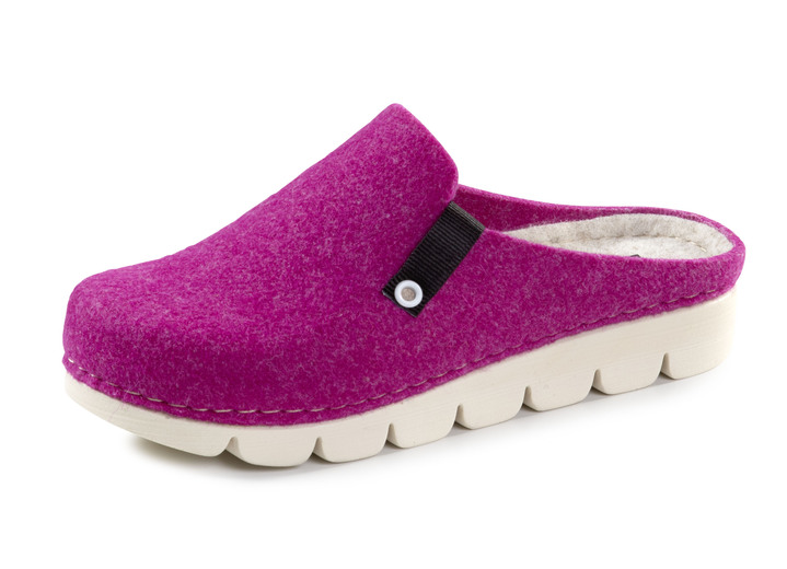 Hausschuhe - Laurina, trendige Damen-Hausschuhe, Weite G, mit anatomisch geformtem Fußbett, in Größe 036 bis 042, in Farbe HIMMELBLAU Ansicht 4