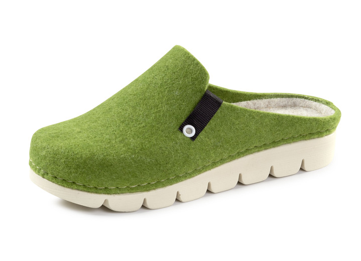 Hausschuhe - Laurina, trendige Damen-Hausschuhe, Weite G, mit anatomisch geformtem Fußbett, in Größe 036 bis 042, in Farbe HIMMELBLAU Ansicht 8