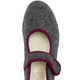 Hausschuhe - Spangenschuh aus weichem Filz, in Größe 036 bis 042, in Farbe GRAU – Farbe GRAU – Ansicht 2