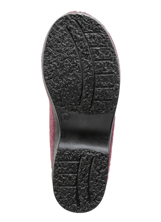 Hausschuhe - Haus-Stiefelette mit praktischem Front-Reißverschluss, in Größe 037 bis 042, in Farbe BORDEAUX Ansicht 3