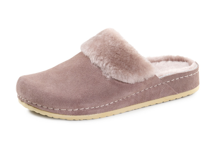 Hausschuhe - Mubb, warme Damen-Hausschuhe, Weite H, mit Lammfell, in Größe 036 bis 042, in Farbe JEANS Ansicht 9