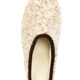 Hausschuhe - Pantoffel aus gesprenkeltem Wollplüsch, in Größe 036 bis 042, in Farbe BEIGE-BRAUN – Farbe BEIGE-BRAUN – Ansicht 2
