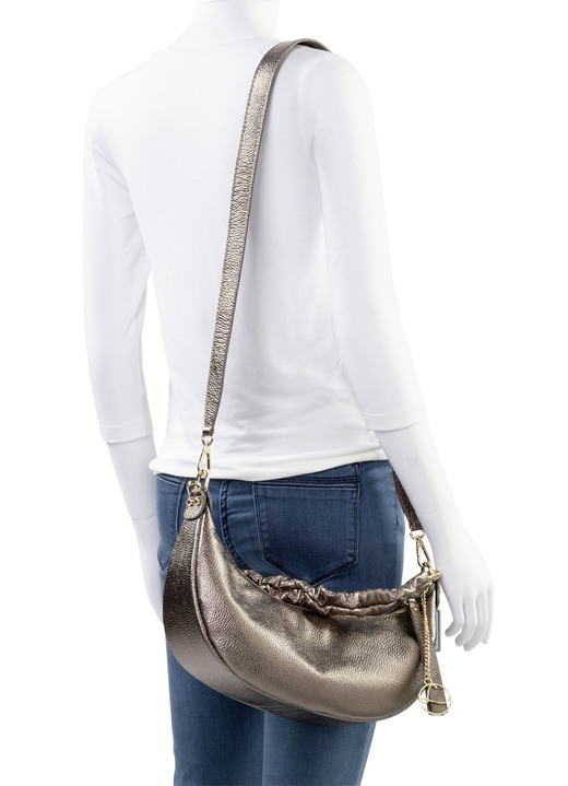 Taschen - Laurina Tasche aus genarbtem Kalb-Nappaleder, in Farbe BRONZE Ansicht 3