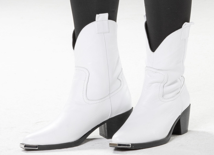 Komfortschuhe - Gemini Western-Stiefel aus Rind-Nappaleder Ansicht 5 Komfortschuhe - Gemini Western-Stiefel aus Rind-Nappaleder, in Größe 036 bis 042, in Farbe WEISS Ansicht 5