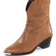 Komfortschuhe - Gemini Western-Stiefel aus Rind-Nappaleder, in Größe 036 bis 042, in Farbe WEISS – Farbe COGNAC – Ansicht 1