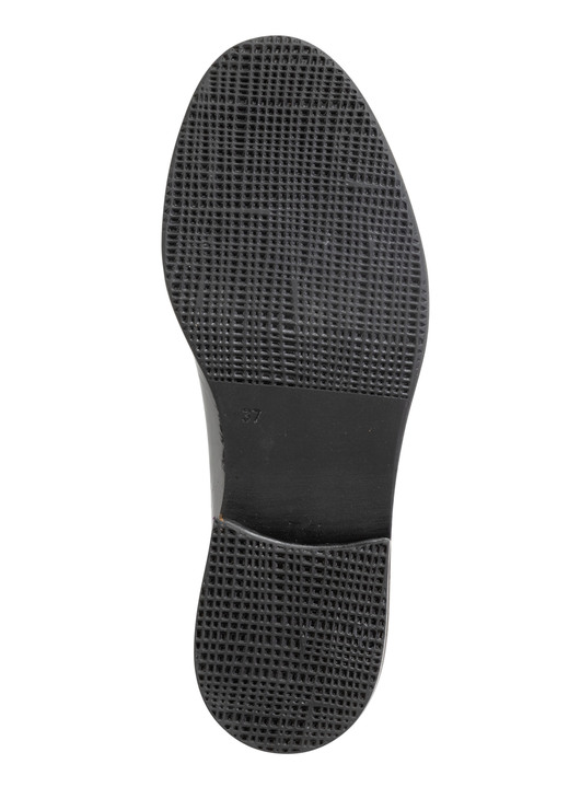 Slipper & Schnürschuhe - Andrea Conti Schnürschuh aus edlem Knautschlackleder, in Größe 036 bis 042, in Farbe SCHWARZ Ansicht 3