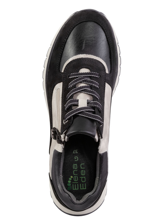 Komfortschuhe - ELENA EDEN, trendige Damen-Sneaker, Weite G, mit herausnehmbarem Fußbett, in Größe 035 bis 041, in Farbe SCHWARZ-KIESEL Ansicht 2