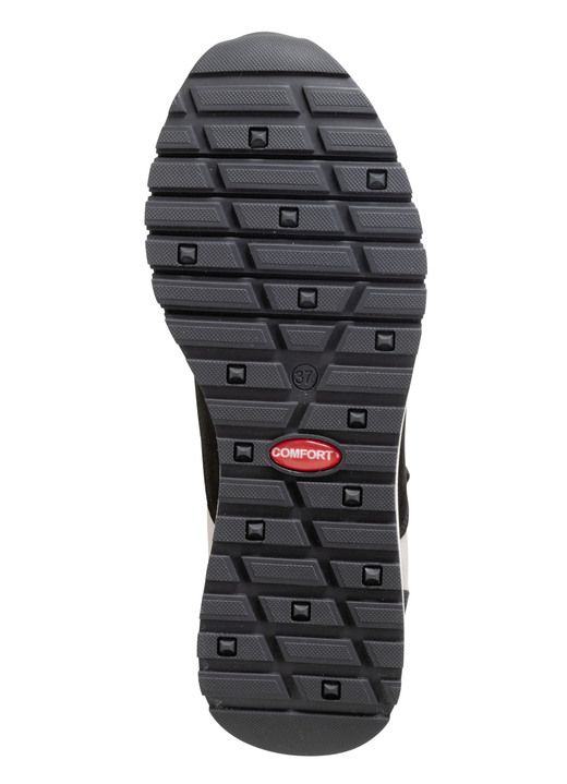 Komfortschuhe - ELENA EDEN, trendige Damen-Sneaker, Weite G, mit herausnehmbarem Fußbett, in Größe 035 bis 041, in Farbe SCHWARZ-KIESEL Ansicht 3