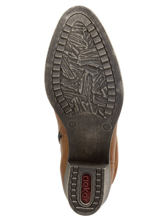 Stiefel & Stiefeletten - Rieker Western-Stiefelette aus weichem Synthetikmaterial mit Raffung Ansicht 3 Stiefel & Stiefeletten - Rieker Western-Stiefelette aus weichem Synthetikmaterial mit Raffung, in Größe 036 bis 042, in Farbe COGNAC Ansicht 3