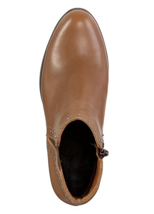 Stiefel & Stiefeletten - ELENA EDEN Stiefelette mit angesagten Ziernieten, in Größe 036 bis 041, in Farbe COGNAC Ansicht 2