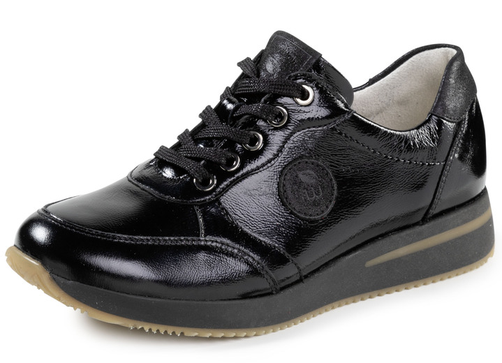 Slipper & Schnürschuhe - Schnür-Sneaker aus genarbtem Nappaleder Ansicht 4 Slipper & Schnürschuhe - Schnür-Sneaker aus genarbtem Nappaleder, in Größe 4 bis 8 1/2, in Farbe BRONZE Ansicht 4