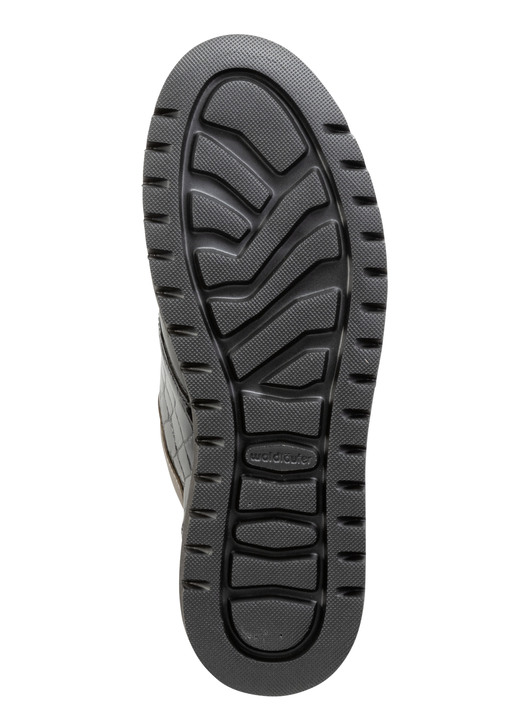 Stiefel & Stiefeletten - Schnür-Sneaker aus Nappaleder  Ansicht 3 Stiefel & Stiefeletten - Schnür-Sneaker aus Nappaleder , in Größe 035 bis 080, in Farbe SCHWARZ-ALTGOLD Ansicht 3
