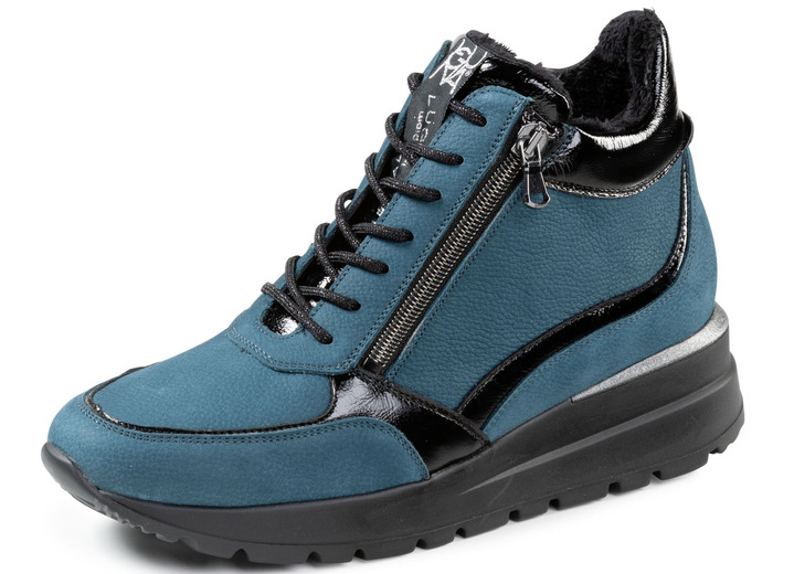 Stiefel & Stiefeletten - Waldläufer Schnür-Bootie mit Besätzen aus Lackleder, in Größe 3 1/2 bis 8, in Farbe LILA Ansicht 4